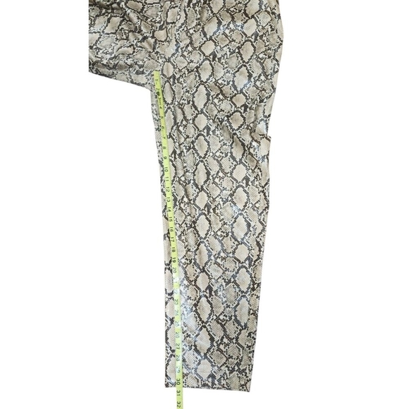 Zara Women's Size XL Faux Leather Snake Print Bloggers Fav Trouser Pants - Picture 10 of 14